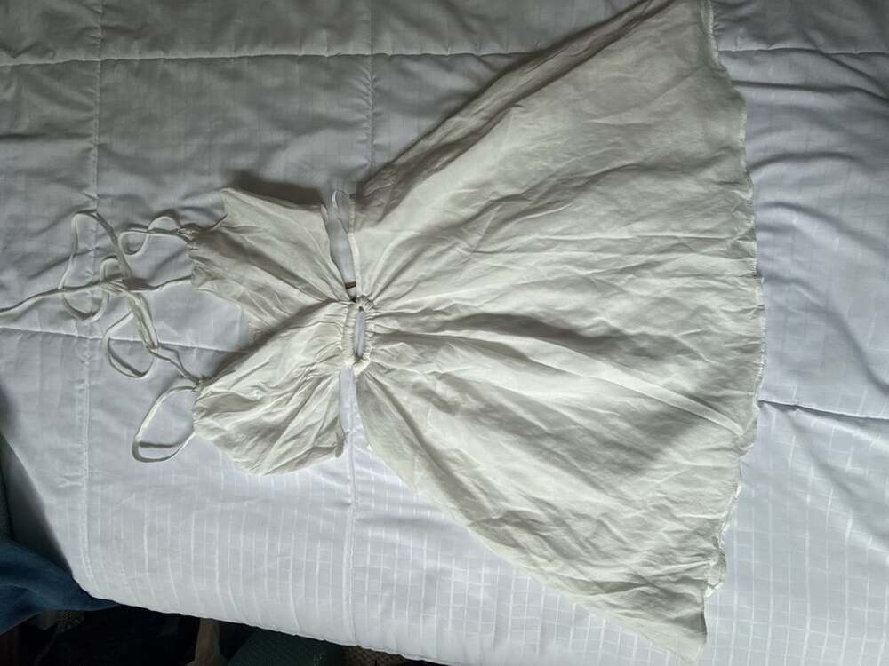 DO+BE Cutout Halter Mini Dress Size S White Backless Dress